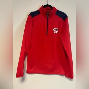 Mens MLB Washington Nationals Pull Over. Size Small.